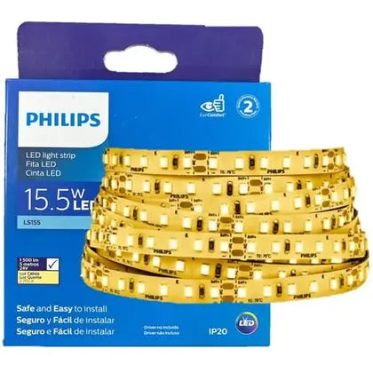 Fita Led Philips 5 Metros 15.5w 24v Luz Quente 2700k 1500lm/m