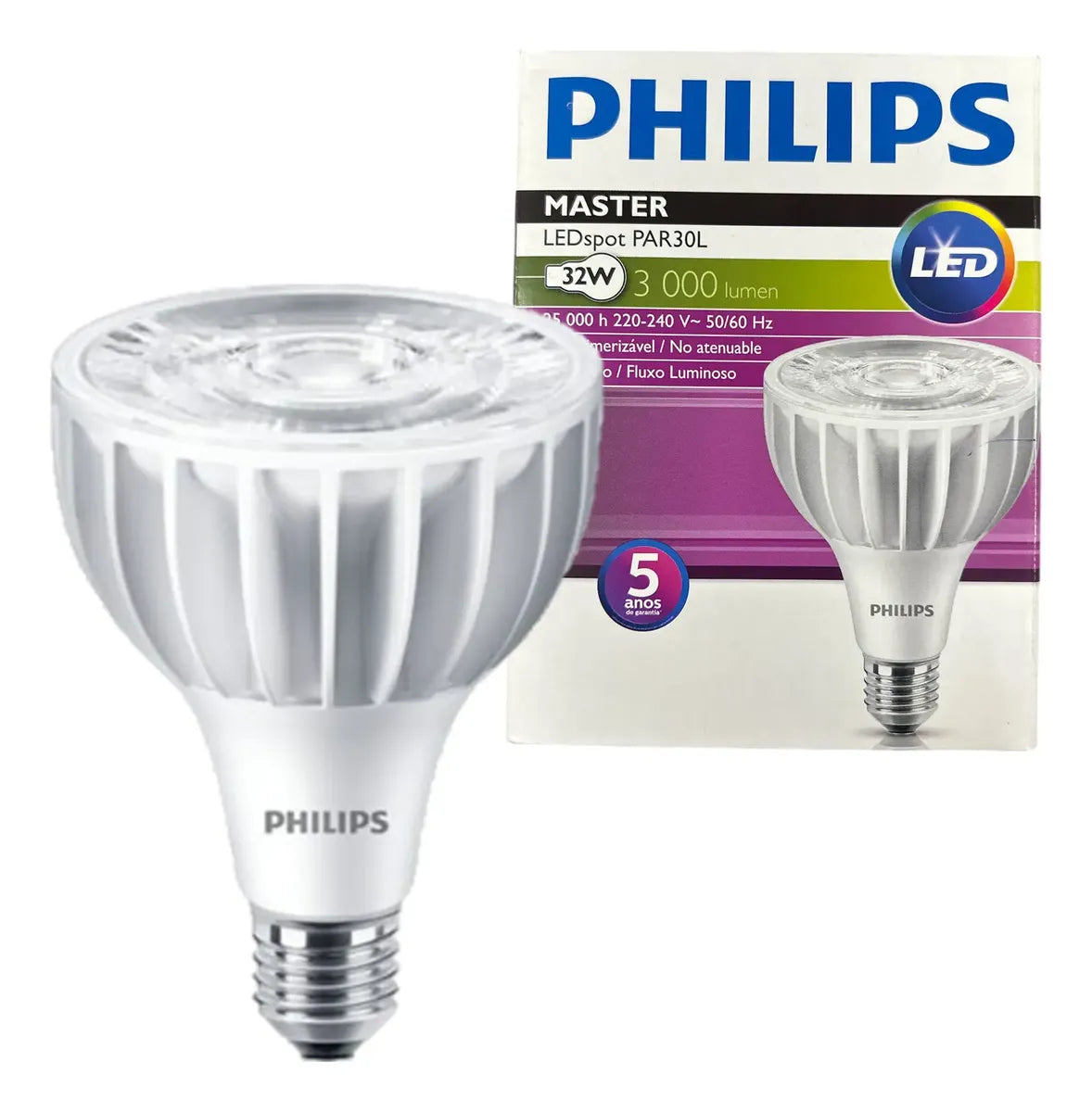 Lampada PAR30 Philips 32w IRC80 3000lm Amarela 3000K 220V