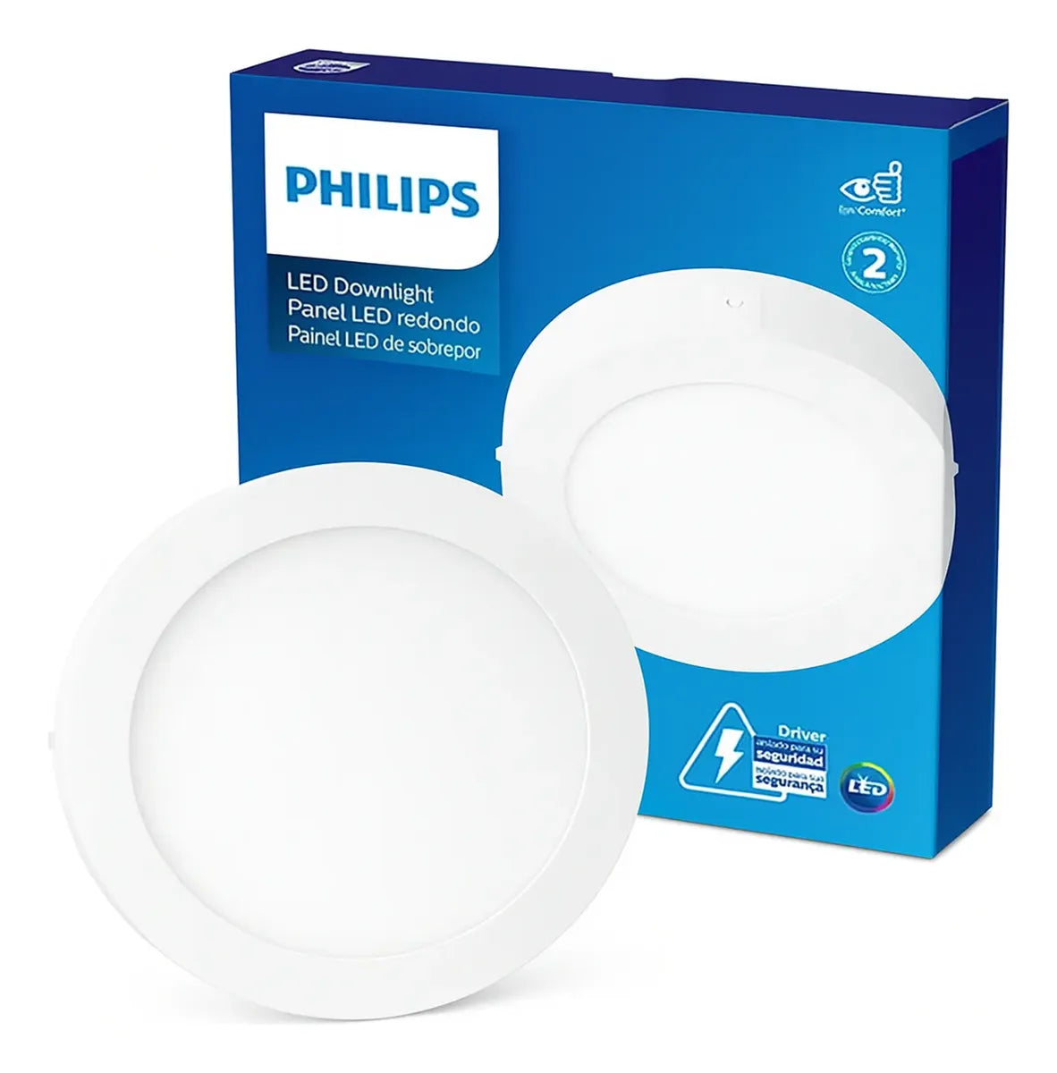 Plafon Redondo Sobrepor 18w Philips Luz Quente 3000K Amarela