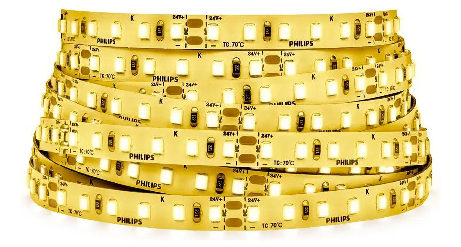 Fita Led Philips 5 Metros 6w 24v Luz Quente 2700k 560lm/m