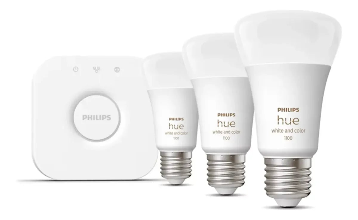 Starter Kit 3 Lampadas Philips Hue 9w Inteligente Wifi 110v