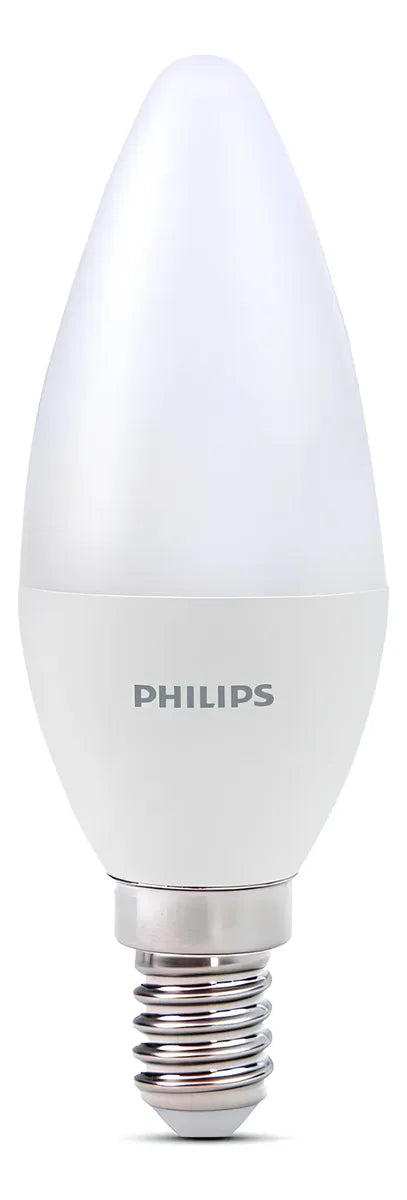 Lampada Vela 3.5w Philips Branca 6500K E14 Adaptador E27